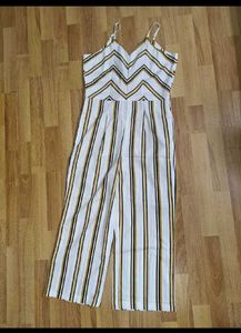 Striped Sleeveless Jumpsuit
