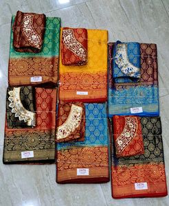 Elegant Yellow silk Saree