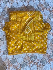 Vibrant Yellow Bandhani Dupatta