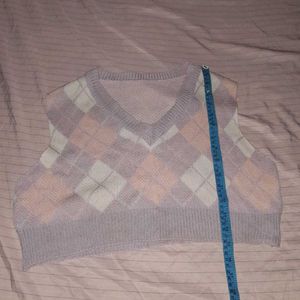 Argyle Knit Vest Sweater