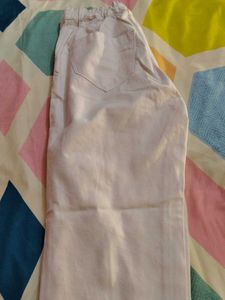 Distressed White Jeans