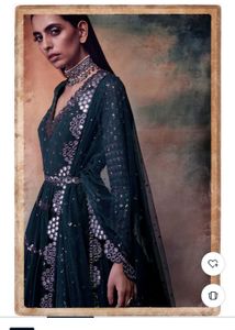 Elegant Green v vani vats anarkali