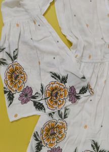 Floral Romper With Full Sleeves