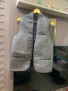 Grey Checkered Waistcoat