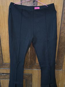 Black Split Hem Leggings
