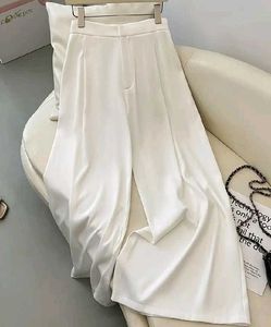 Elegant White Wide-Leg Pants