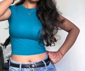 Teal Blue Crop Top