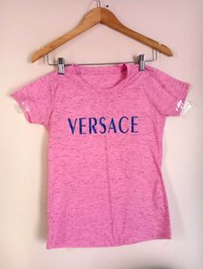 Pink-Green Slim Combo Cotton Tshirt For Women