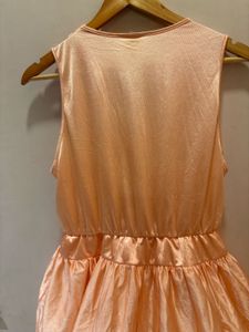 Chic Peach Wrap Dress