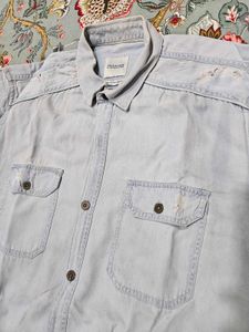 Light Grey Denim Shirt by Benediction