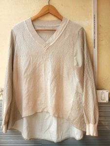 Korean Style V-Neck Knit + Shirt Top (Women)