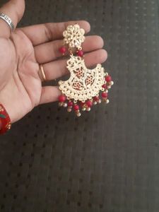 Panjabi Jewellery Set Jadau  Moti Work With Tika