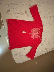 Embroidered Tassel Short Kurta/ Kurti Top