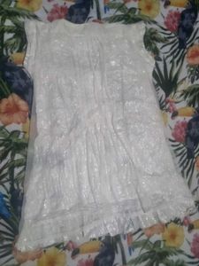 Elegant White Sequin Embellished Gown