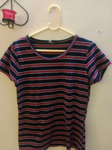 Striped Crew Neck T-Shirt
