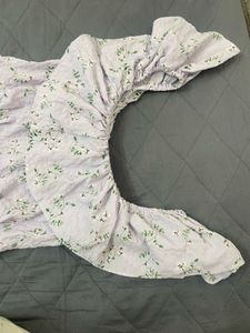 Lavender Floral Print Dress