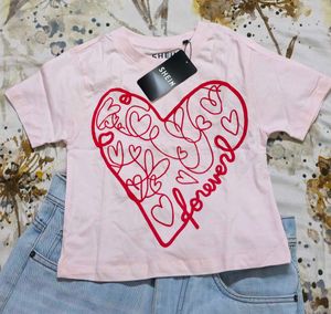 Pink Heart Graphic T-Shirt