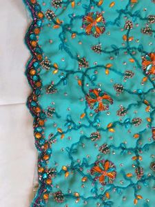 Embellished Turquoise Blouse