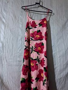 Pink Floral Slip Dress
