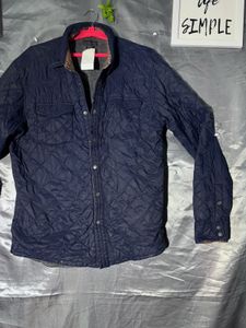 ZARA Men's Navy Quilted Jacket