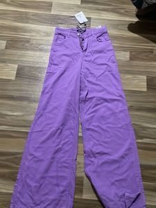 Purple Wide Leg Pants