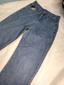 Light Wash Wide Leg Denim Jeans