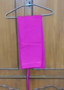 Embellished Magenta-red pure chiffon saree blouse