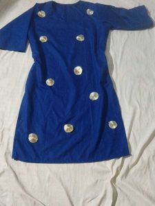 Royal Blue Embroidered Kurta