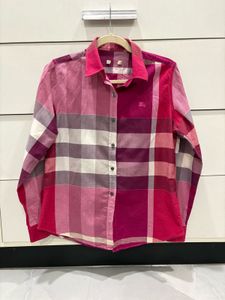 Burberry pink check shirt