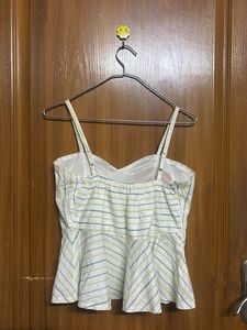 Striped Peplum Tank Top