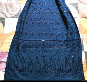 Elegant Blue Chikankari Kurta