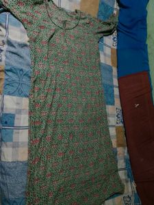 Beautiful Floral Print Anarkali Gown
