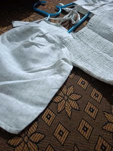 Elegant White top with Subtle Pattern