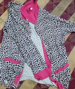 Leopard Print cozy Pajama shirt