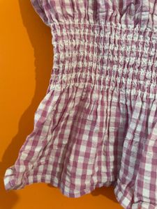 Chic Gingham Smocked Cami Top