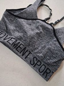 M Grey "MOVEMENT SPORT" Sports Bra