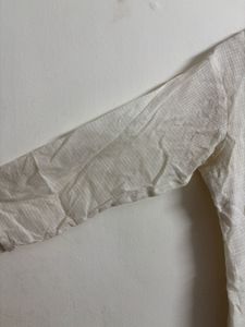 Off-White Embroidered Kurta