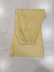 Designer Thread Embroidery Yellow Kurta Pants