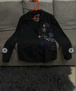Desigual Black Embroidered Shirt