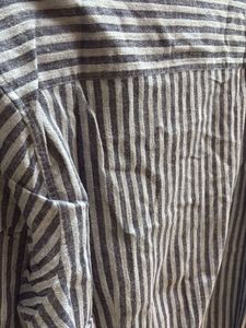 ABKASA Striped Casual Shirt with Elbow Patch