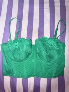 Green Bustier Padded Corset Top