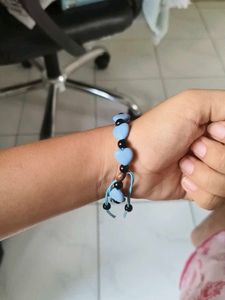 Cute Blue Heart Charm Bracelet