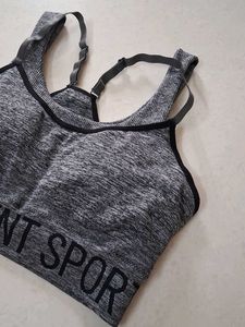 M Grey "MOVEMENT SPORT" Sports Bra