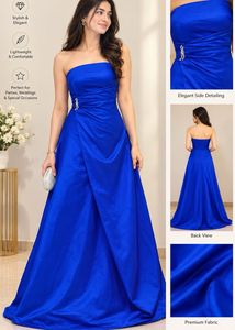 off shoulder Stunning Royal Blue Gown