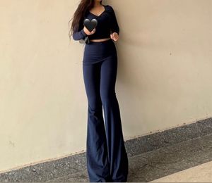 Navy Blue Two-Piece Set