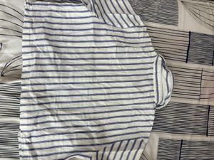 Striped Button-Up Crop Top