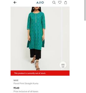 Blue Floral Print Kurta