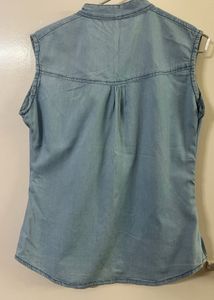 H&amp;M Light Blue Sleeveless Vest Top