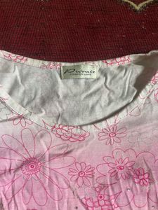 Pink Floral Print T-Shirt