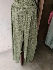 Green Printed Night Suit